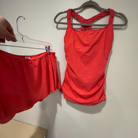 Profile By Gottex Pink Tankini Skirted Swimsuit Set – Size 8 - Picture 2 of 9